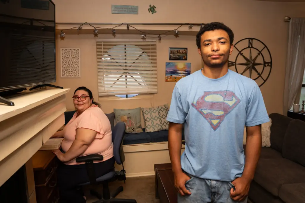 Kevin Jenkins and his mom, Laura Wickwire, had no way to appeal his DAEP placement. She enrolled him at a private online school so he would not have to spend time in the disciplinary alternative school.