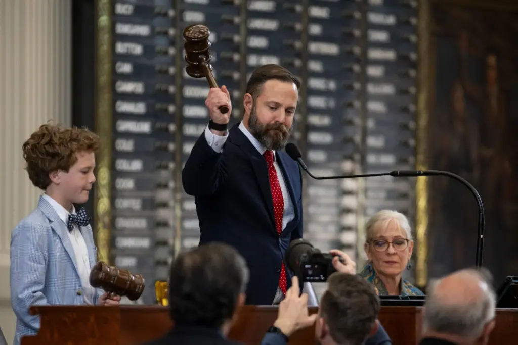 Speaker Dustin Burrows, once tagged as “liberal,” kept skeptics at bay by leaning into a conservative agenda