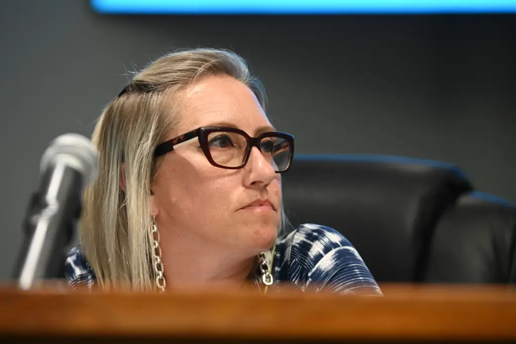 Amy Gage, an opponent of the Infrakey data center project, was sworn in May 23 to the Lacy Lakeview City Council.