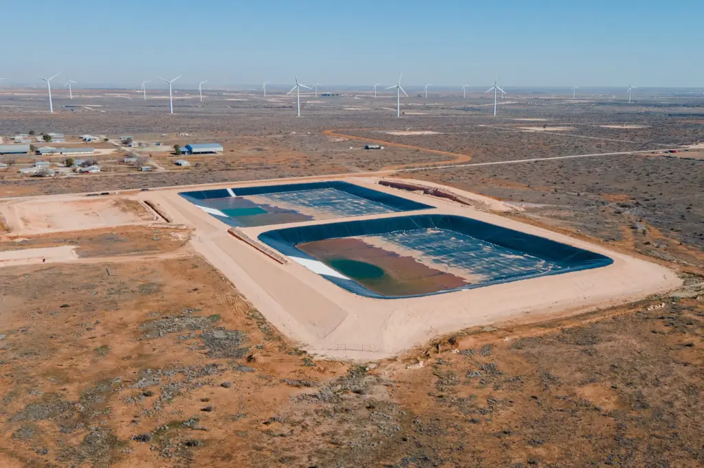 Produced water ponds constructed by Martin Water in Lenorah.