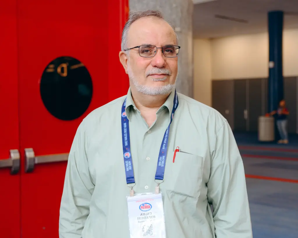 Delegate Amjad Muhtaseb at the George R. Brown Convention Center in Houston during the 2026 Texas State Republican Convention on June 13, 2026.
