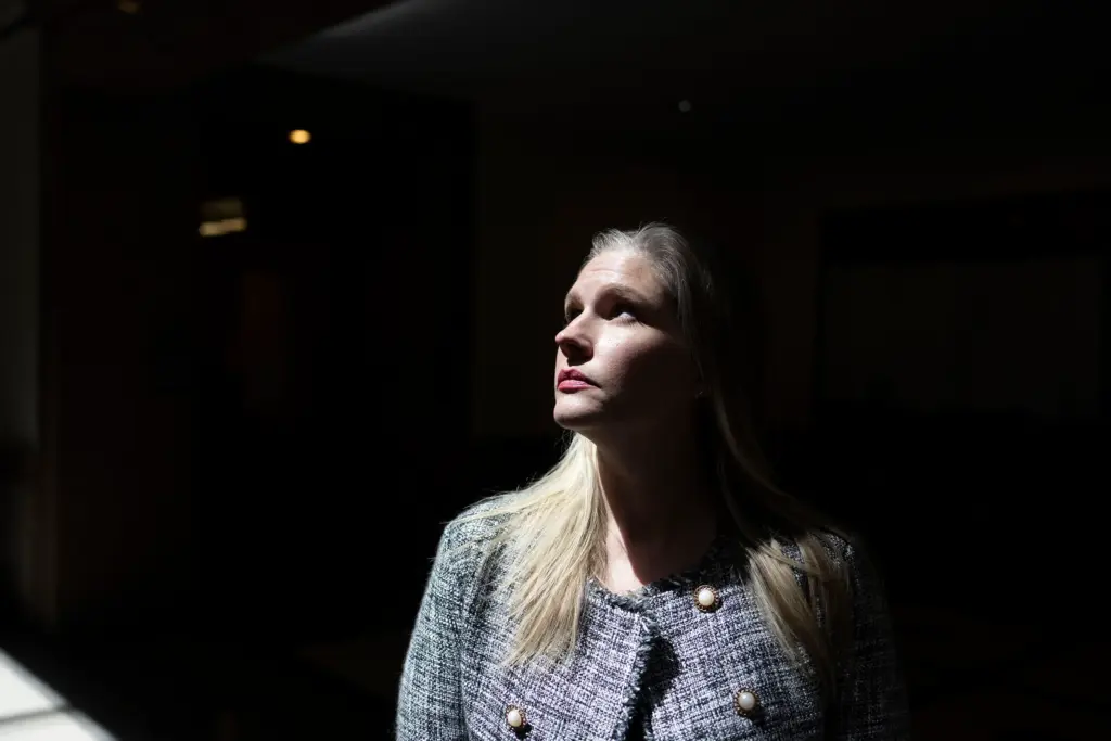 Kaitlyn Kash poses for a portrait in the Texas Capitol on April 7, 2025.