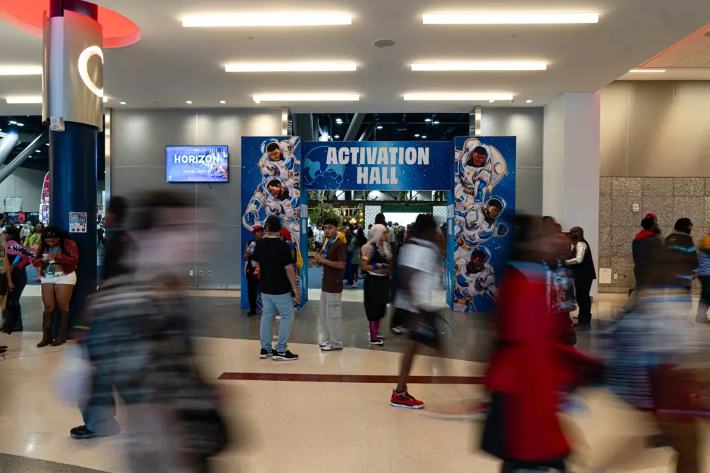 Crowds of attendees flood Houston’s George R. Brown Convention Center for the 2026 Dream Con a pop culture, tech, film and gaming event held every year . Saturday, July 11, 2026, in Houston. (Douglas Sweet Jr / The Texas Tribune)