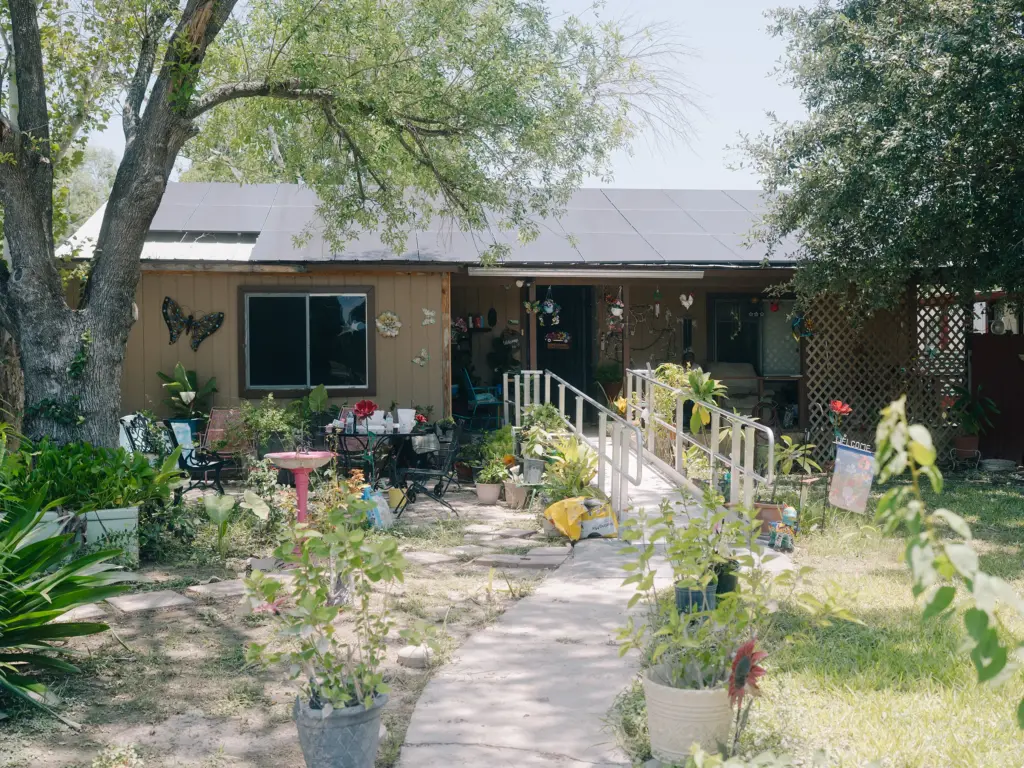 The Santana family home in the Chula Vista neighborhood. The family is facing demolishing their home due to the water damage caused by recent flooding.